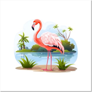 Cool Flamingo Posters and Art